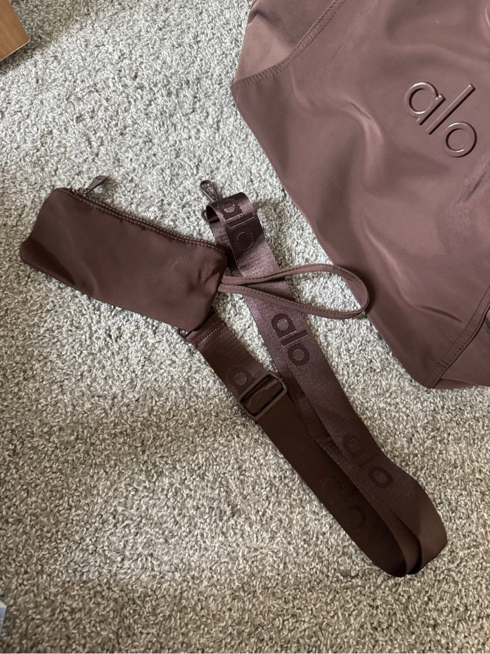 Alo Yoga Brown Tote Bag with Rope Handles